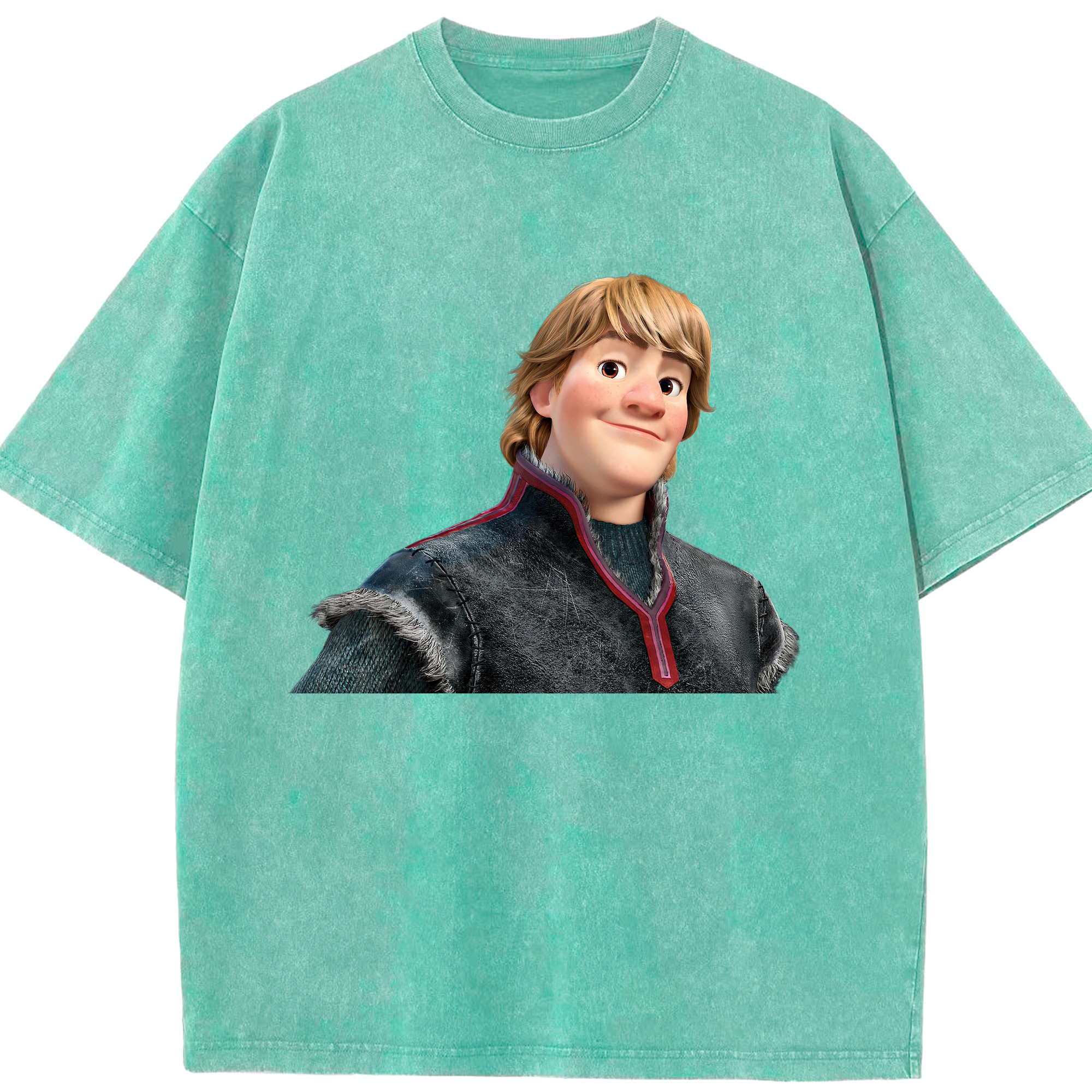 （画像用） アナと雪の女王 アンナ エルサ Frozen Anna Elsa 綿100% ヴィンテージ風 半袖Tシャツ（フロントプリント）
